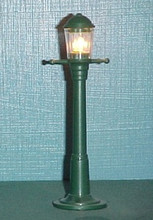 GREEN STREET LAMP WITH CLEAR GLOBE 14 VOLTS 4 1/4" TALL( BOX OF 4)