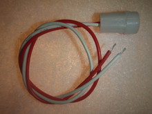 PLASTIC WEDGE BASE LAMP SOCKET WITH 8" WIRES