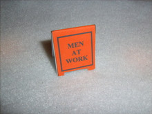 MEN AT WORK SIDEWALK SIGN 1" WIDE X 1 1/8" TALL