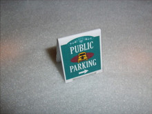 PUBLIC PARKING SIDEWALK SIGN 1" WIDE X 1 1/8" TALL
