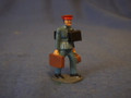 PORTER CARRYING 3 SUITCASES PAINTED PEWTER FIGURE O GAUGE 5 PCS