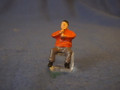 MAN IN SITTING POSITION PAINTED PEWTER FIGURE O GAUGE 5 PCS