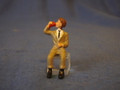 MAN IN A SITTING POSITION WITH DRINK PAINTED PEWTER FIGURE 5 PCS