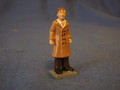 PAINTED PEWTER MAN IN OVERCOAT O GAUGE 5 PCS