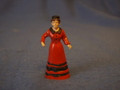 LADY IN OVERCOAT PAINTED PEWTER FIGURE 5 PCS