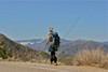 Karen Hiking to Fish the Tributaries to the Kern River in California for Golden Trout
