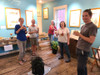 The two-day workshop concludes with a celebratory beverage and appetizer send-off