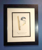 Black-capped Chickadee (Poecile atricapillus) #2 Framed Original Painting