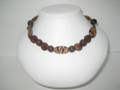 Giraffe Oval & Wood Necklace (sold)