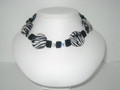 Zebra Coin & Crystal Necklace