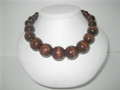 Dark Wood Round Necklace (sold)