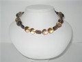 Smoky Quartz Round & Rectangle Necklace (sold)