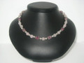 Rose Quartz Round & Pink Crystal Necklace (sold)