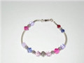 Purple Crystal & Bali Bracelet (sold)