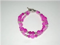 Double Fuchsia Quartz Bracelet (sold)