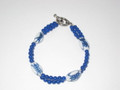 Double Lapis Jade & Chinese Blue Bead Bracelet (sold)