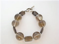 Smoky Quartz Round & Rectangle Bracelet (sold)
