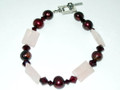 Maroon Pearl & Rose Quartz Bracelet (sold)