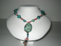 Turquoise & Rose Necklace (sold)