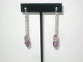 Double Amethyst Crystal Chain Earrings (sold)