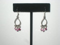 3 Loop Pink Crystal Earrings (sold)