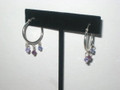 Triple Purple Hoop Swarovski Earrings (sold)