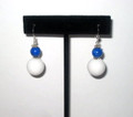 White Jade & Howlite Lapis Earrings (sold)