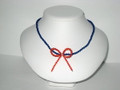 Orange Crystal Bow Necklace (sold)