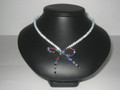 Pearl & Multicolor Crystal Bow Necklace (sold)