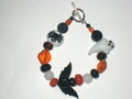 Halloween Bracelet with Ghost, Bat, & Spider (sold)