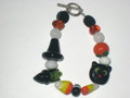 Halloween bracelet with cat & witch (sold)