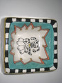Play, Eat, Sleep, Bark Square Dog Bowl (sold)