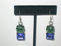 Green & Purple Rhinestone Earrings (sold)