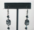 Zebra Print & Crystal Earrings (sold)