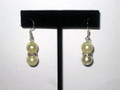 Double Ivory Pearl & Crystal Rondelle Earrings (sold)