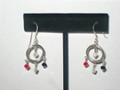 4 Hoop Red, Crystal, Black Dangle Earrings (SOLD)