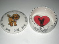 Shaggy Dog with Bones Round Box (sold)