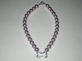 12" Purple Pearl Dog Collar with Rhinestone Bone (donation)