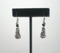 Silver Cat Charm Earrings