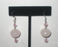 Triple Rose Quartz & Crystal Earrings (sold)