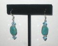 Turquoise, Bali, & Crystal Earrings (SOLD)