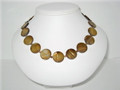 Bronze Rivershell & Crystal Necklace (sold)