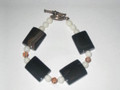 Black Sardonyx & White Coral Bracelet (sold)