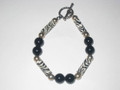 Zebra Tube & Black Jade Bracelet (sold)