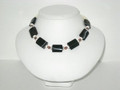 Black Sardonyx & White Coral Necklace (sold)