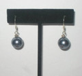 Pewter Pearl & Bali Silver Earrings