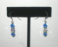 Sapphire & Crystal Triple Earrings (sold)