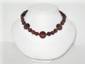 Mahogany Round Necklace with Swarovski Crystals (sold)