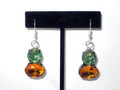 Topaz & Green Rhinestone Earrings (sold)