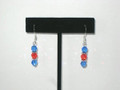 Blue & Orange Round Crystal Earrings